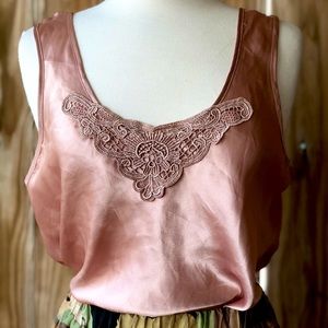 Vintage Escapades Champagne Lace Camisole